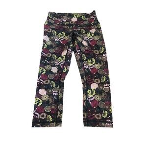 Lululemon Wunder Under Crop Hi-Rise Leggings Fluorolace Multi Luxtreme Size 6